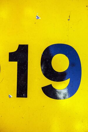 Written Wording in Distressed State Typography Found Number 19の写真素材