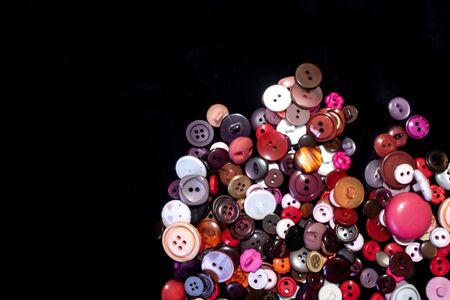 A Collection of Multicolour Different Size Buttonsの写真素材