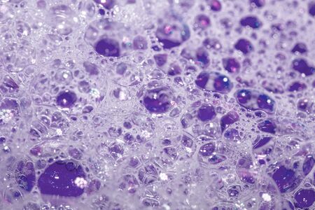 Close Up of Bath Water Bubbles Foam For Backgroundの写真素材