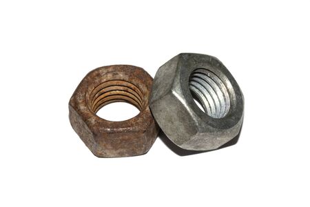 Collection of Old Bolt, Screws, Nuts Engineering Metal Toolsの写真素材