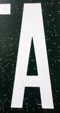 Written Wording in Distressed State Typography Found Letter Aの写真素材
