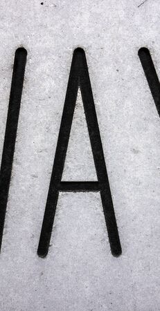 Written Wording in Distressed State Typography Found Letter Aの写真素材