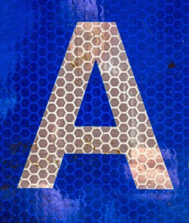 Written Wording in Distressed State Typography Found Letter Aの写真素材