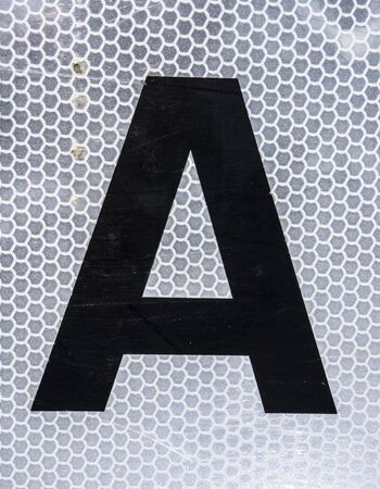 Written Wording in Distressed State Typography Found Letter Aの写真素材
