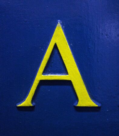 Written Wording in Distressed State Typography Found Letter Aの写真素材