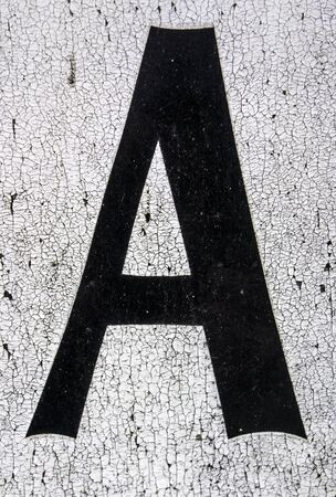 Written Wording in Distressed State Typography Found Letter Aの写真素材