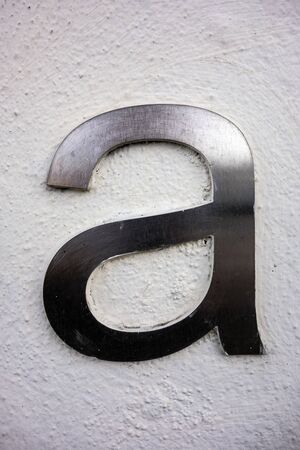 Written Wording in Distressed State Typography Found Letter Aの写真素材