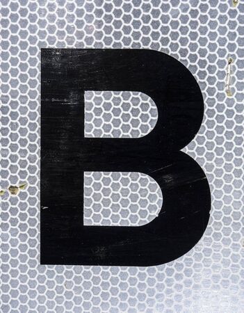 Written Wording in Distressed State Typography Found Letter Bの写真素材