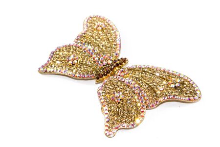 Ladies Vintage Antique Gem Jewellery On White Backgroundの写真素材