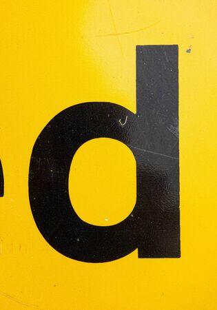 Written Wording in Distressed State Typography Found Letter Dの写真素材