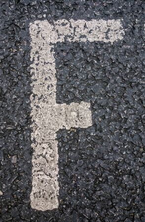 Written Wording in Distressed State Typography Found Letter fの写真素材