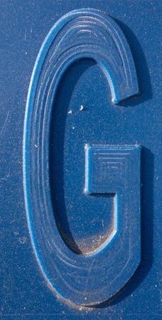 Written Wording in Distressed State Typography Found Letter gの写真素材