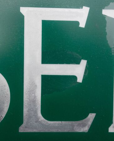 Written Wording in Distressed State Typography Found Letter Eの写真素材