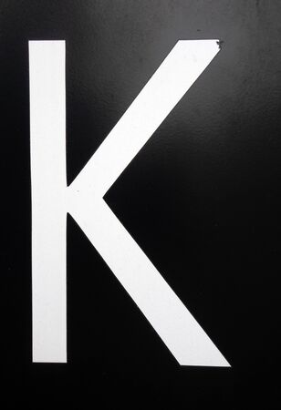 Written Wording in Distressed State Typography Found Letter Kの写真素材