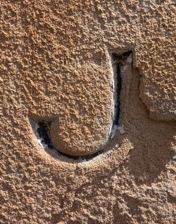 Written Wording in Distressed State Typography Found Letter Jの写真素材