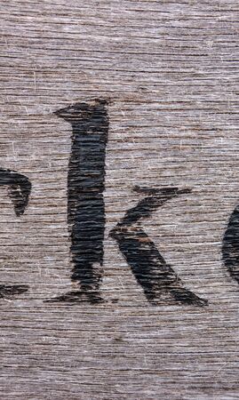 Written Wording in Distressed State Typography Found Letter Kの写真素材