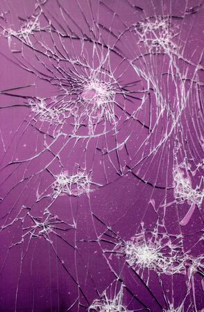 Smashed Screen Vandalised Broken Glass Close Upの写真素材