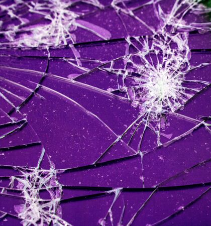 Smashed Screen Vandalised Broken Glass Close Upの写真素材