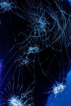 Smashed Screen Vandalised Broken Glass Close Upの写真素材