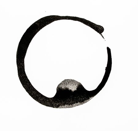 Coffee Cup Drink Stain On White Backgroundの写真素材