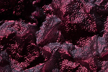 Close Up of Tin Metal Foil Holographic Abstract Background