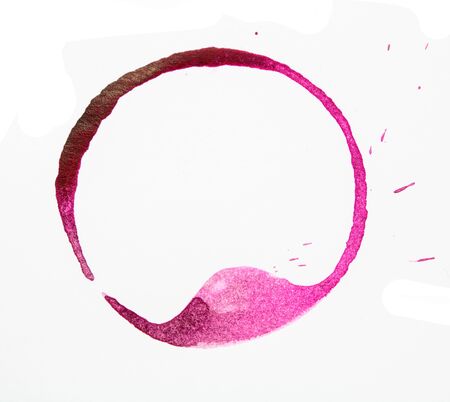 Coffee Cup Drink Stain On White Backgroundの写真素材