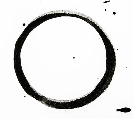 Coffee Cup Drink Stain On White Backgroundの写真素材