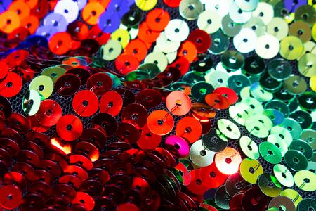 Vibrant Abstract Close Up of Vibrant Glitter Sequins for Background