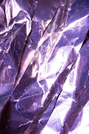 Close Up of Tin Metal Foil Holographic Abstract Backgroundの写真素材
