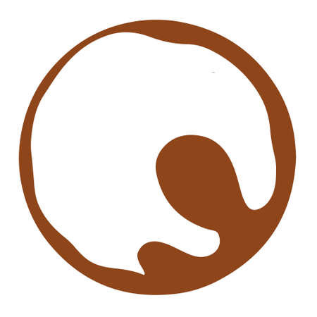 Coffee Cup Stain Ring Cartoon Illustrationのイラスト素材