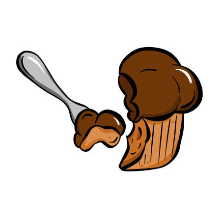 Sweet Pie Fairy Cup Cake Cartoon Vector Fun Designのイラスト素材