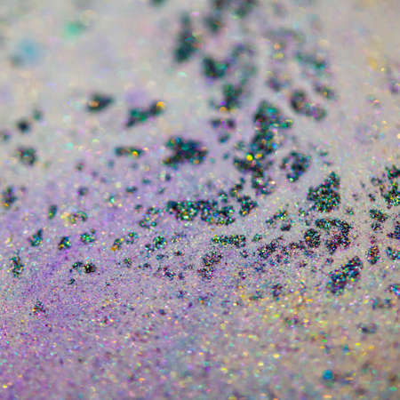 A Close Up of Mica Glitter with Bokeh For Background