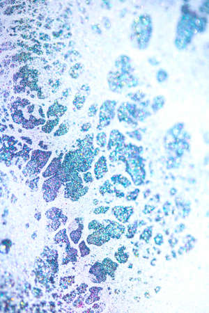 A Close Up of Mica Glitter with Bokeh For Background
