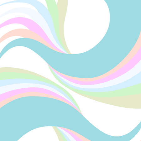 Pastel Wave Geometric Shapes for Background Vector Illustrationのイラスト素材