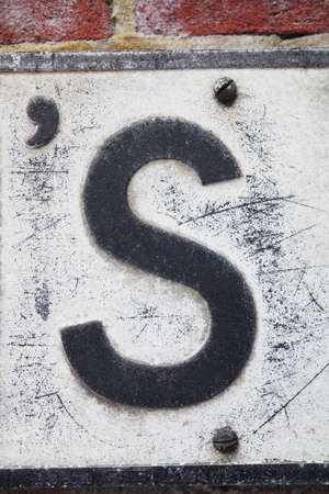A Written Wording in Distressed State Typography Found Letter sの写真素材