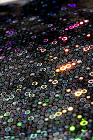 A Holographic Vibrant and Colourful Disco Circles that are Shiny for Background