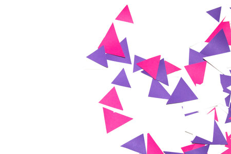 A Pink Purple Geometric Paper Triangle Pieces for Background