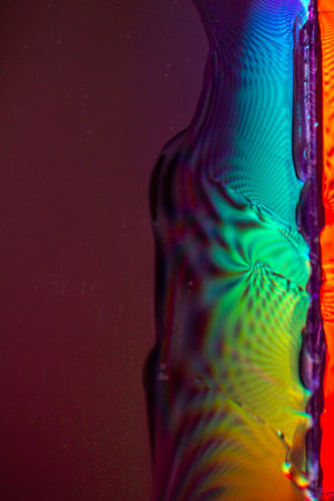 A Holographic Shiny Wavy Abstract Background With Water Texture Visual Waveの写真素材