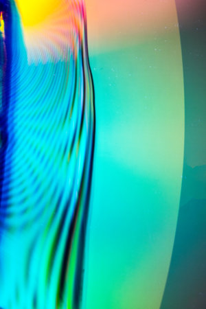 A Holographic Shiny Wavy Abstract Background With Water Texture Visual Wave