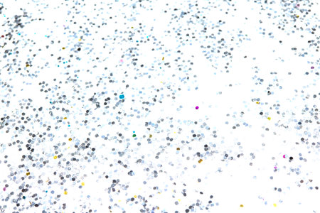 A Colorful Confetti Glitter on White Background