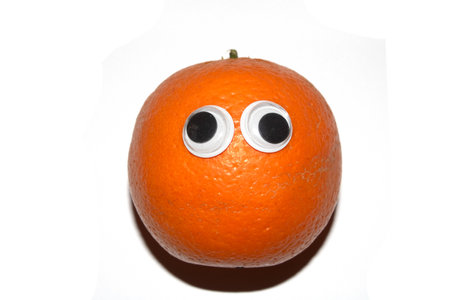 A Silly Food with Goggly Wobbly Eyes on themの写真素材