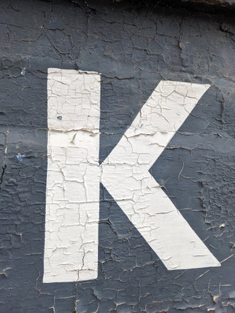 A Written Wording in Distressed State Typography Found Number Letterの写真素材