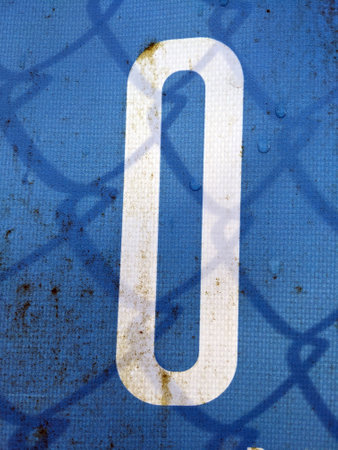 A Written Wording in Distressed State Typography Found Number Letter