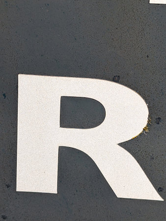 Written Wording in Distressed State Typography Found Letter Randsom Note Rの写真素材