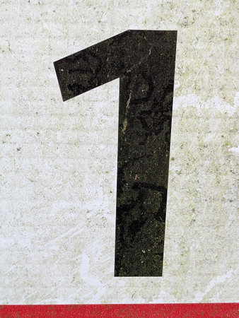 Written Wording in Distressed State Typography Found Number