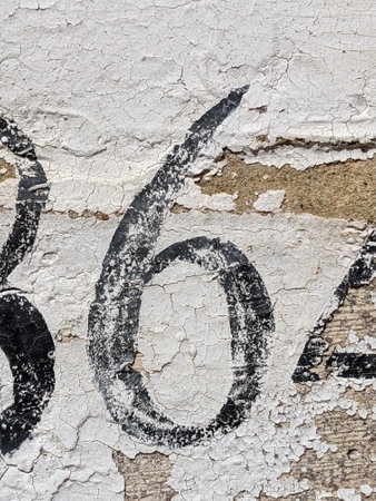 Written Wording in Distressed State Typography Found Number six 6 Ransom Noteの写真素材