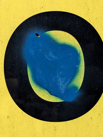 Written Wording in Distressed State Typography Found Letter Oの写真素材