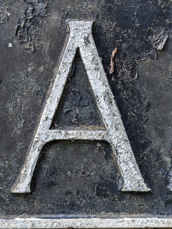 Written Wording in Distressed State Typography Found Letter A Ransom Note