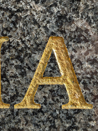 Written Wording in Distressed State Typography Found Letter A Ransom Noteの写真素材