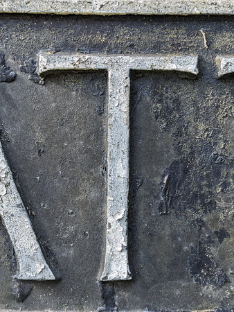 Written Wording in Distressed State Typography Found Letter T Ransom Note